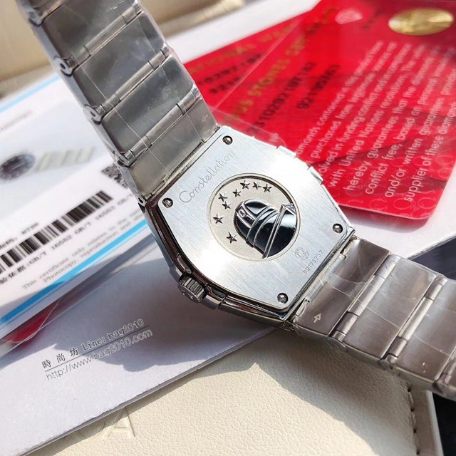 歐米茄高端手錶 OMEGA星座系列最經典款外圈帶鑽 星座系列石英鑽石女表  gjs2110